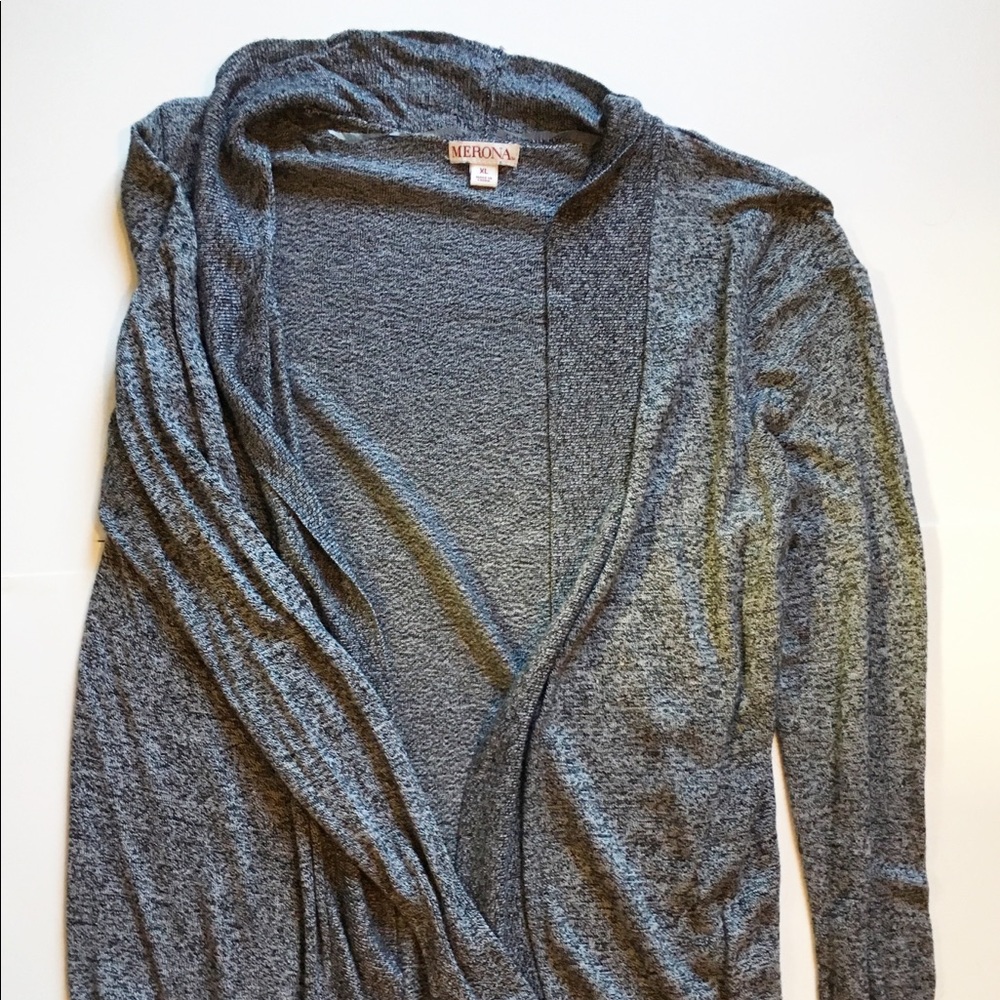 Grey long sleeve cardigan